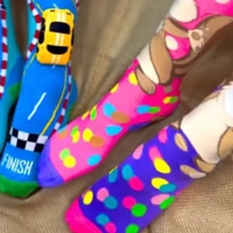 Meias coloridas